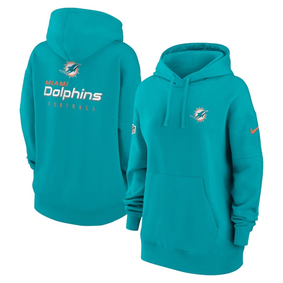 Women 2023 NFL Miami Dolphins green Sweatshirt style 1->new york giants->NFL Jersey